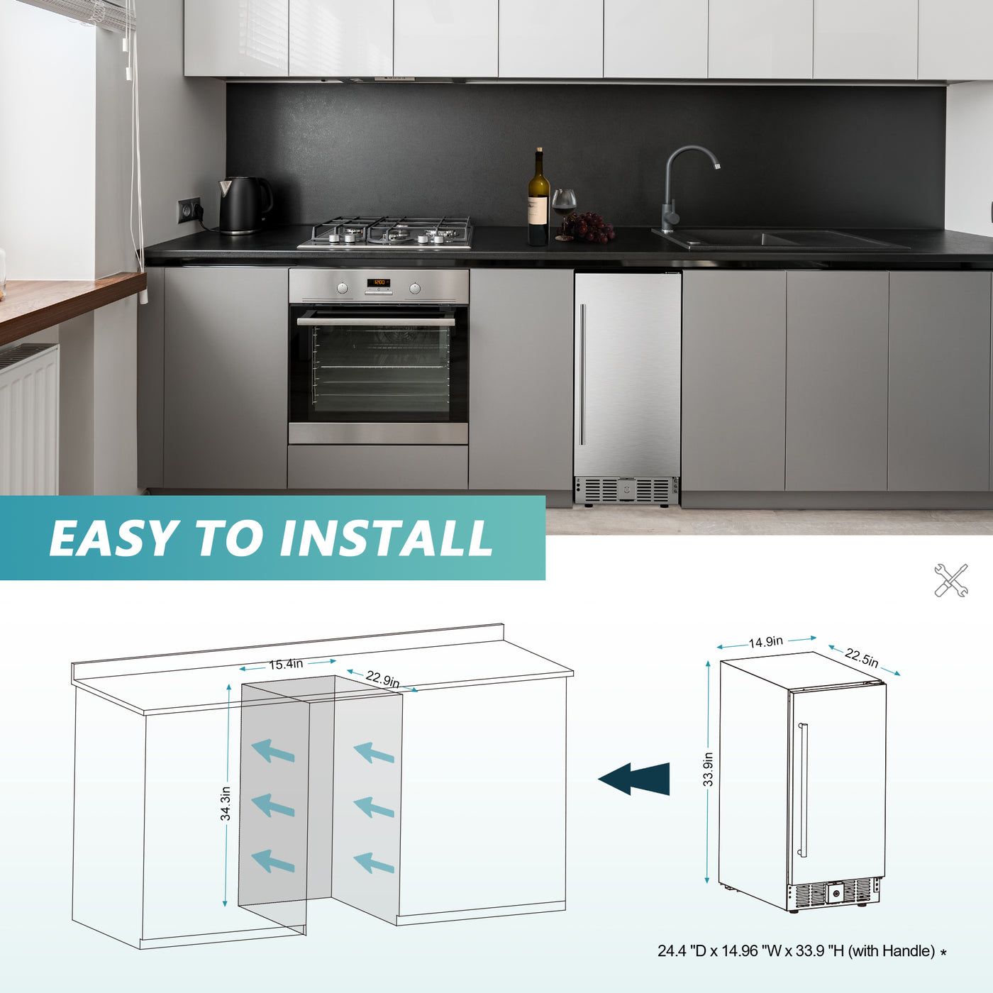 Euhomy Pulse 126 Beverage Refrigerator