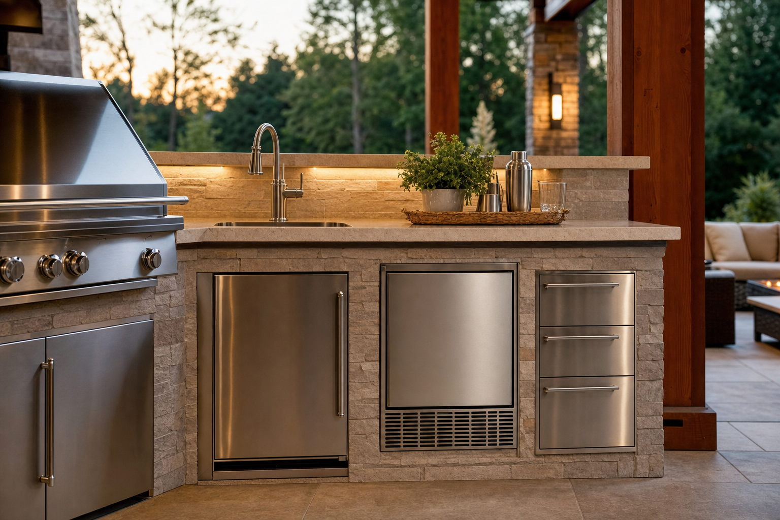 How to Install a Built-in Ice Maker in an Outdoor Kitchen or Bar