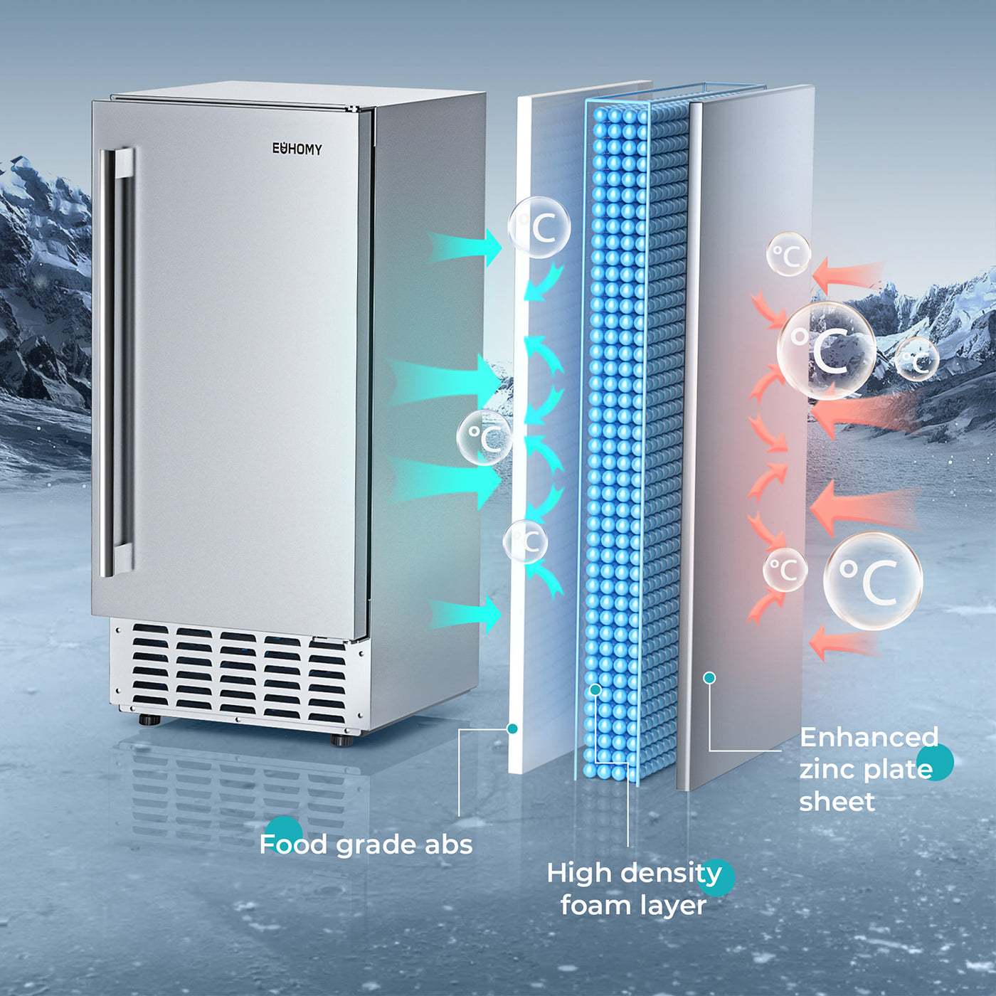 Euhomy Lyra S1 Nugget Commercial Ice Maker