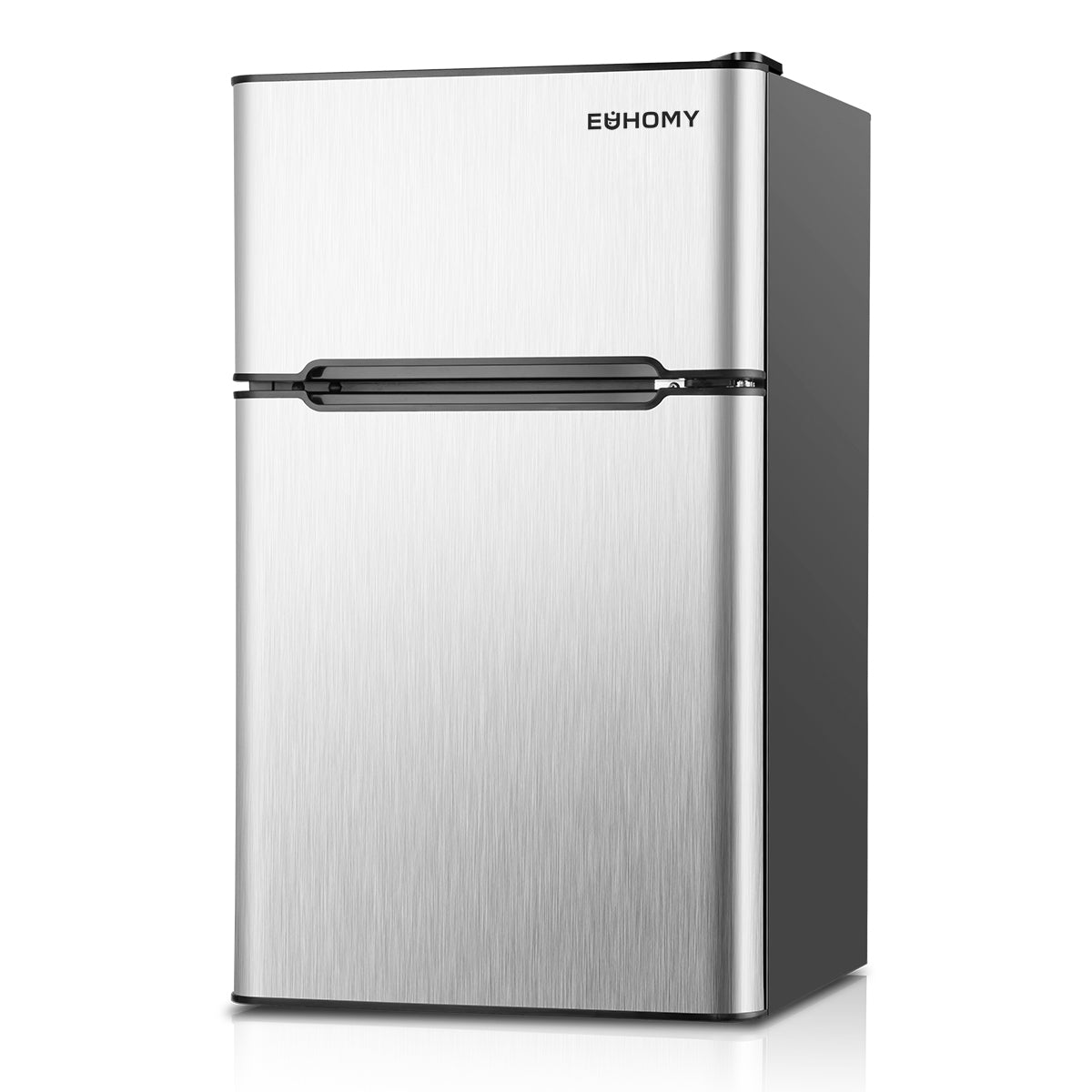 EUHOMY Mini Fridge with Freezer, 3.2 Cu.Ft Mini Refrigerator, Dorm Fridge with 2 Door For Bedroom/Apartment/Office-Food Storage Cooling Drink, Black