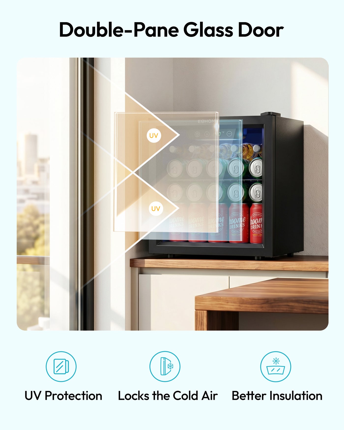Euhomy Fizz 55 Beverage Refrigerator