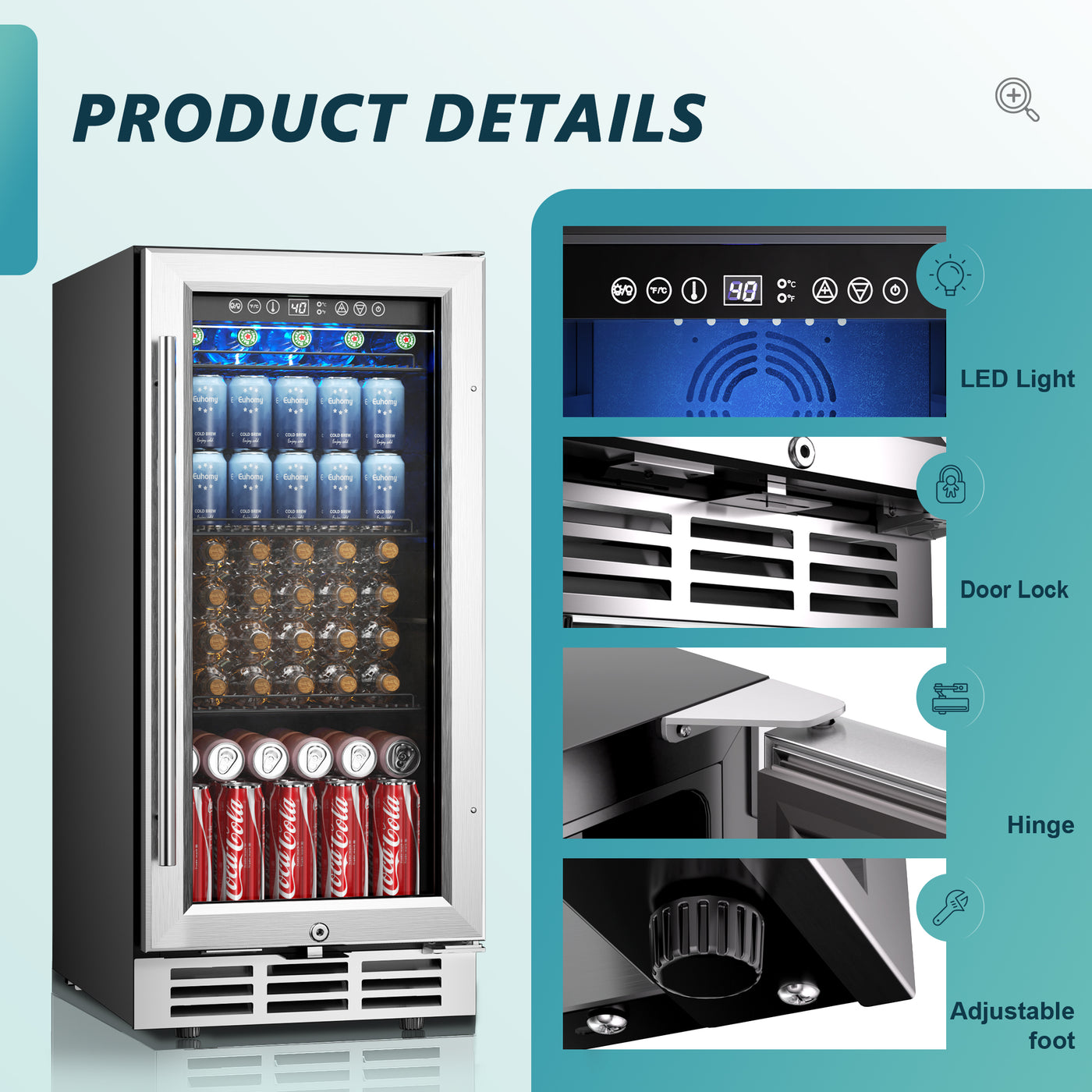 Euhomy Splash 126 Beverage Refrigerator
